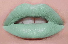Gif animé bouche multicolors